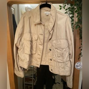 Cropped, tan, Topshop jacket, size medium